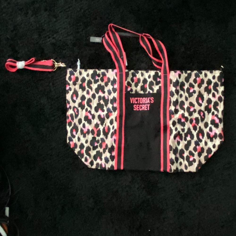 Victoria’s Secret animal print tote bag